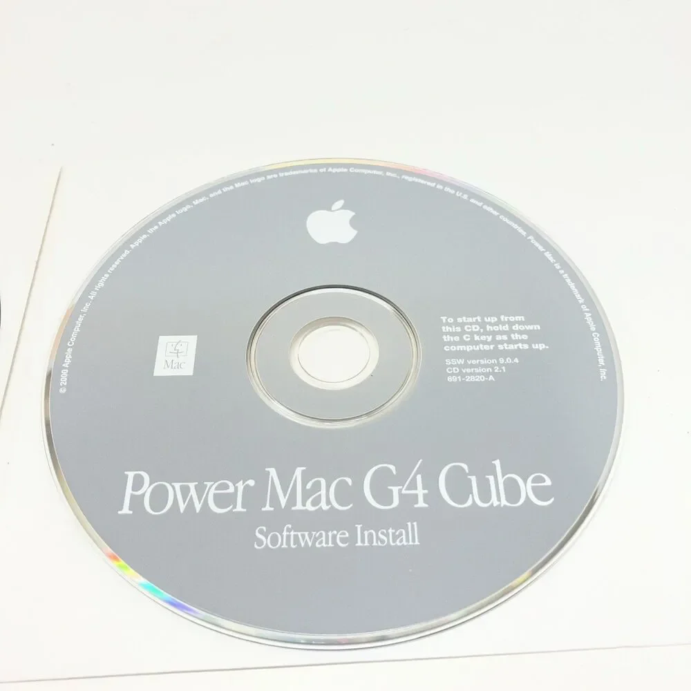 Vintage Apple Power Mac G4 Cube Software Restore CD Mac OS 9.0.4 691-2498-A